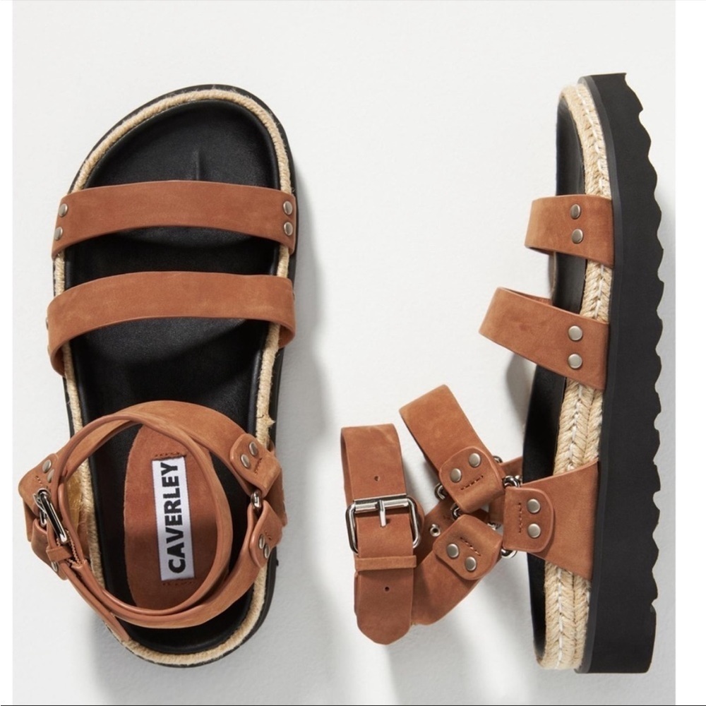 ANTHROPOLOGIE CAVERLEY Gladiator Sandals Suede Leather Ankle Strap Shoes 9 NWT